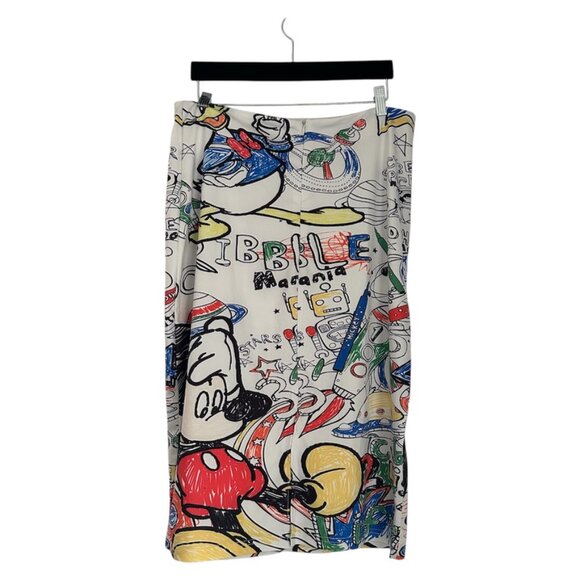 Mickey Mouse Donald Duck Scribble Space Theme Pencil Skirt Size XL (See Descrip) - Picture 3 of 13
